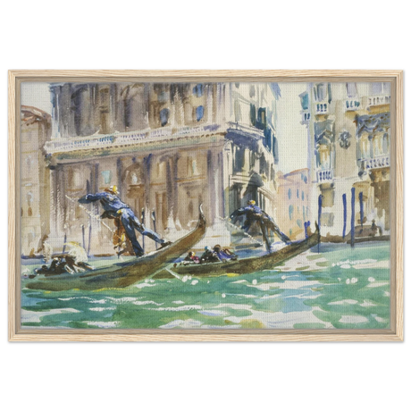 View of Venice (1906) by John Singer Sargent | Wall art Print - Framed Canvas - 50x75 cm / 20x30″ - Wood frame