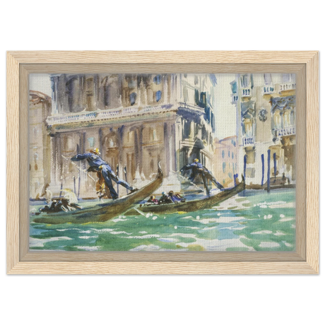 View of Venice (1906) by John Singer Sargent | Wall art Print - Framed Canvas - 20x30 cm / 8x12″ - Wood frame