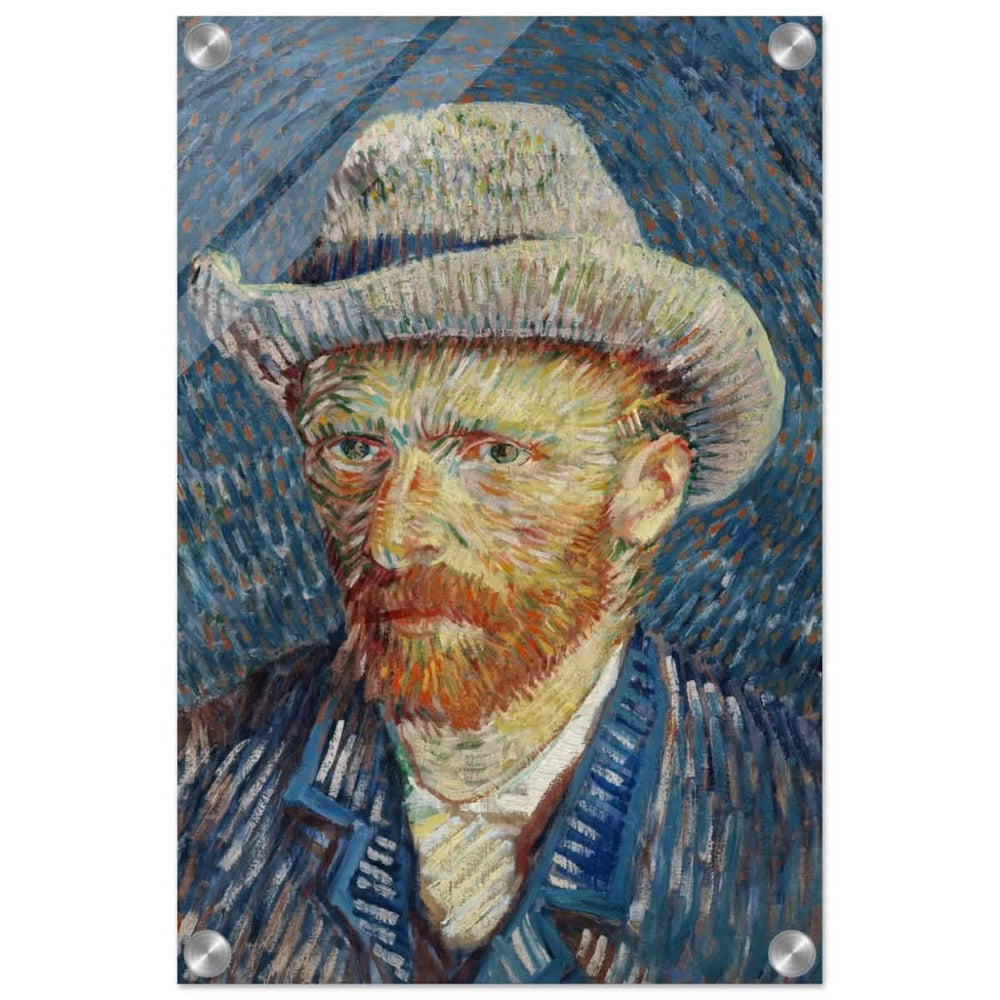 Vincent van Gogh's Self - Portrait with Grey Felt Hat (1887) | Vintage wall art print - Acrylic Print - 30x45 cm / 12x18″ - 