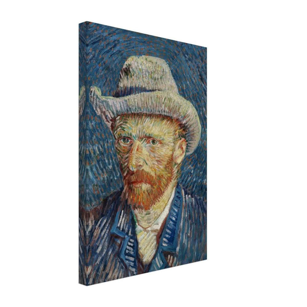 Vincent van Gogh's Self - Portrait with Grey Felt Hat (1887) | Vintage wall art print - Canvas - 30x45 cm / 12x18″ - 