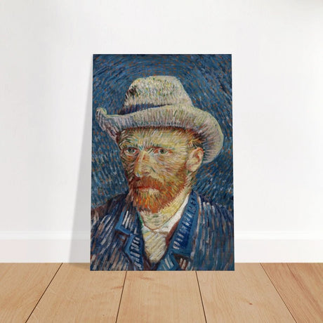 Vincent van Gogh's Self - Portrait with Grey Felt Hat (1887) | Vintage wall art print - Brushed Aluminum Print - 60x90 cm / 24x36″ - 