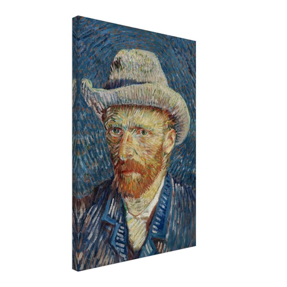 Vincent van Gogh's Self - Portrait with Grey Felt Hat (1887) | Vintage wall art print - Canvas - 40x60 cm / 16x24″ - 
