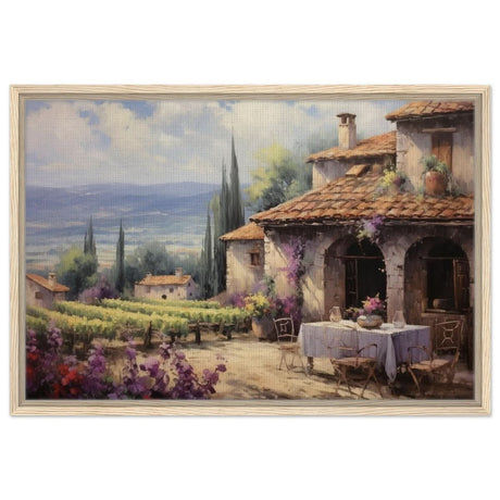 Vineyard Elegance | Nature Art Wall art print - Framed Canvas - 50x75 cm / 20x30″ - Wood frame