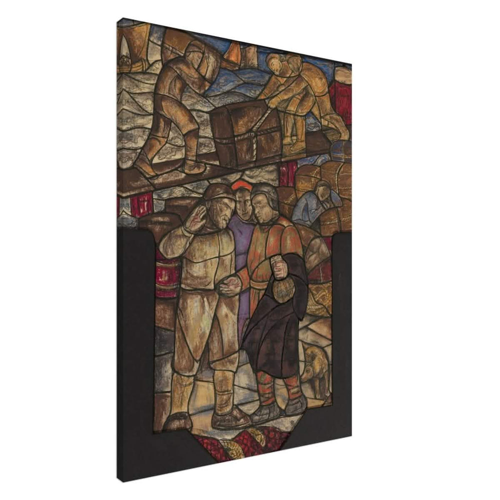 Vintage Abstract wall art print | Ontwerp voor raam in het Stadhuis in Amsterdam by Richard Nicolaüs Roland Holst (1930) - Acrylic Print - 30x45 cm / 12x18″ - 