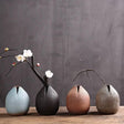 Vintage Ceramic Craft Tabletop Vases – Handmade Decorative Ornaments for Home & Office - Black - 