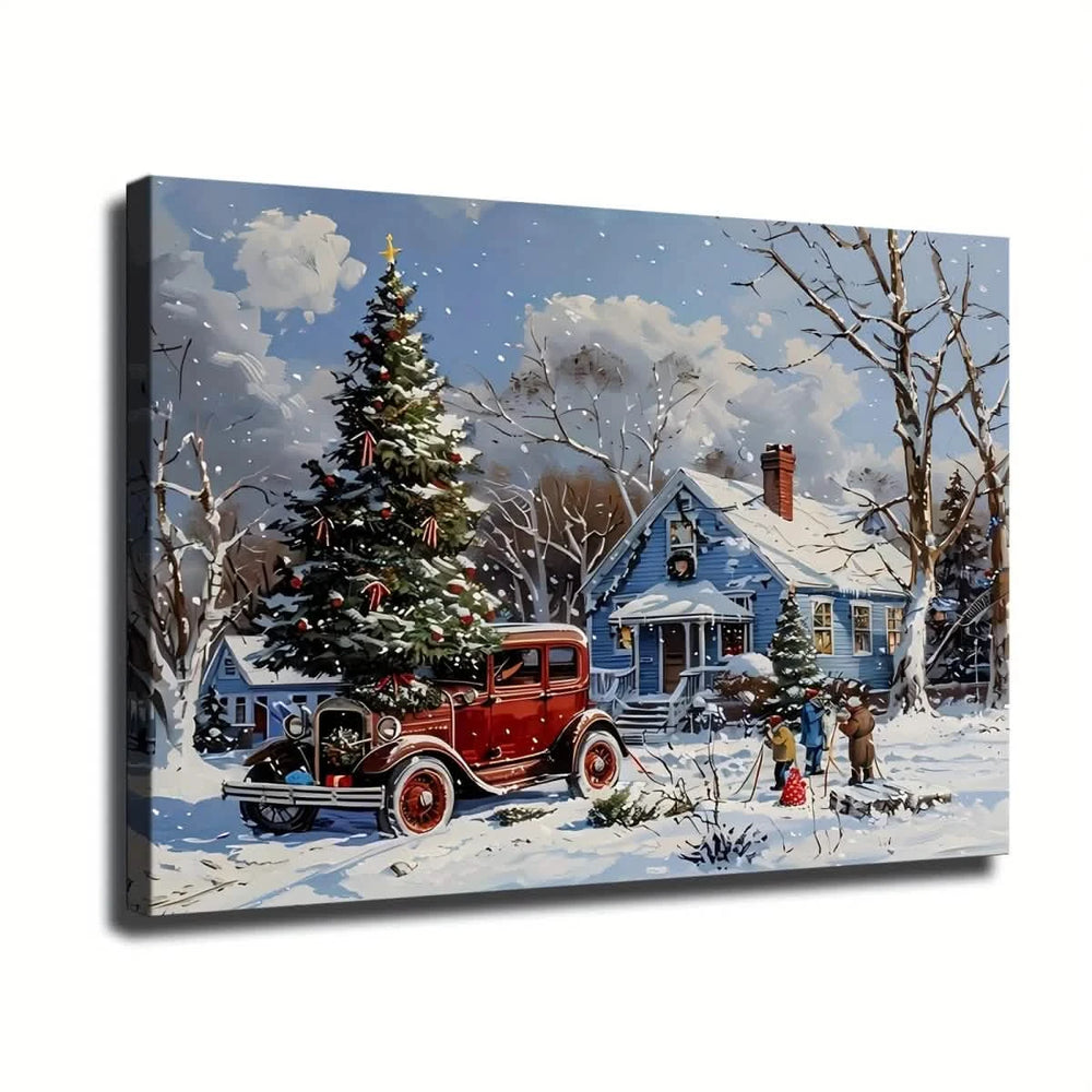 Vintage Christmas Memories – A Nostalgic Holiday Scene - 70x100 cm / 28x40″ - Acrylic Print - 