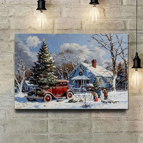 Vintage Christmas Memories – A Nostalgic Holiday Scene - 70x100 cm / 28x40″ - Acrylic Print - 