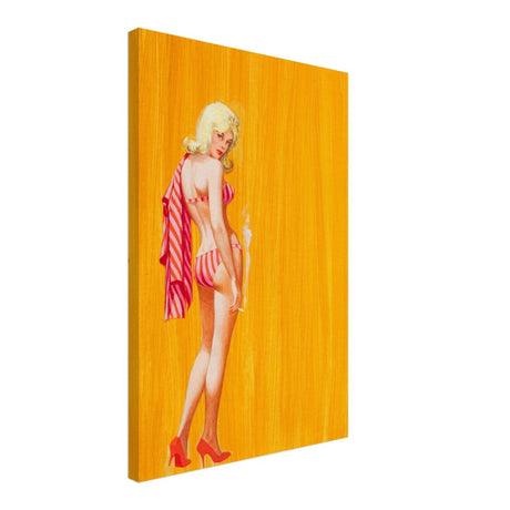Vintage Poolside Charm | Vintage Pop Art wall art print - Canvas - 40x60 cm / 16x24″ - 
