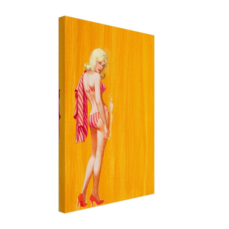 Vintage Poolside Charm | Vintage Pop Art wall art print - Canvas - 30x45 cm / 12x18″ - 