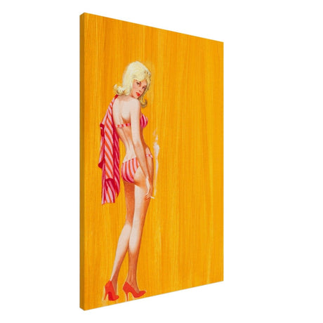 Vintage Poolside Charm | Vintage Pop Art wall art print - Canvas - 60x90 cm / 24x36″ - 