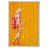 Vintage Poolside Charm | Vintage Pop Art wall art print - Framed Canvas - 50x75 cm / 20x30″ - Wood frame