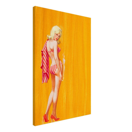Vintage Poolside Charm | Vintage Pop Art wall art print - Canvas - 50x75 cm / 20x30″ - 