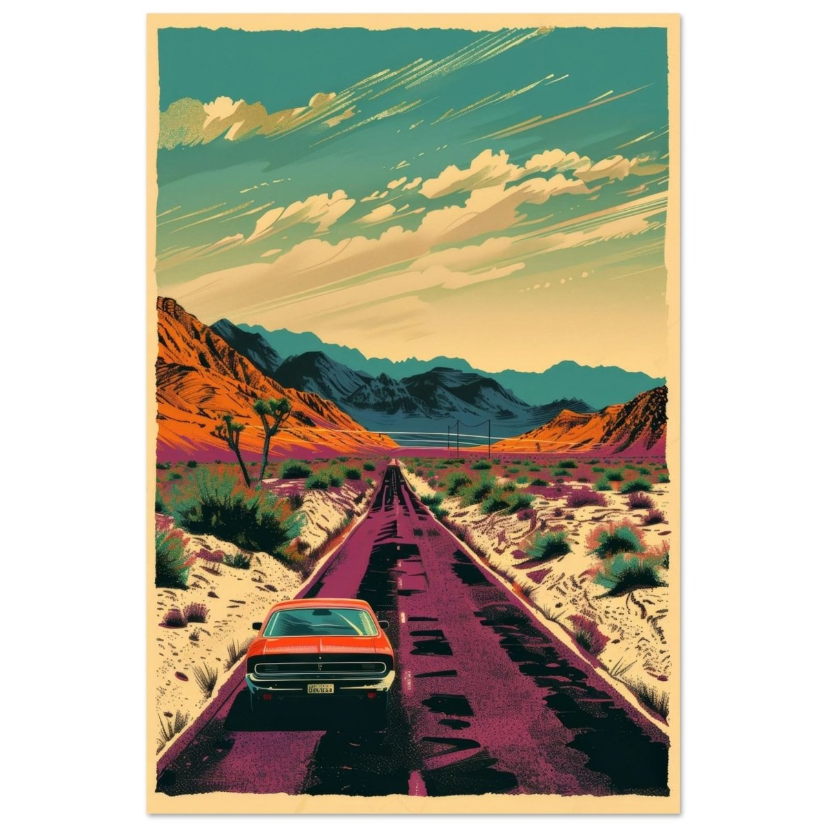Vintage Pop Art Wall Art - Aluminum Print - 40x60 cm / 16x24″ - 