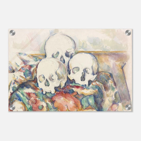 Vintage Wall art print | The Three Skulls by Paul Cézanne - Acrylic Print - 30x45 cm / 12x18″ - 