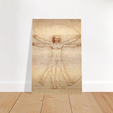 Vitruvian Man | L'uomo vitruviano by Leonardo da Vinci 1490 - Brushed Aluminum Print - 40x60 cm / 16x24″ - 