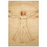 Vitruvian Man | L'uomo vitruviano by Leonardo da Vinci 1490 - Wood Prints - 30x45 cm / 12x18″ - 