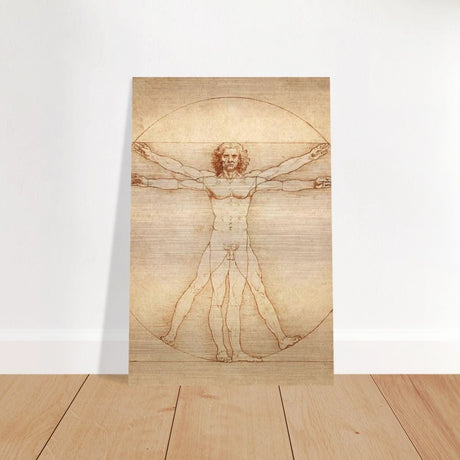 Vitruvian Man | L'uomo vitruviano by Leonardo da Vinci 1490 - Brushed Aluminum Print - 60x90 cm / 24x36″ - 