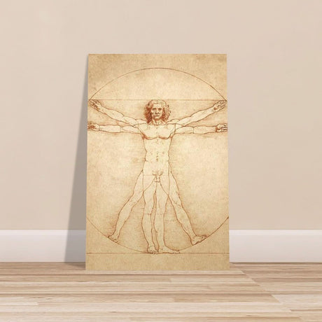 Vitruvian Man | L'uomo vitruviano by Leonardo da Vinci 1490 - Aluminum Print - 50x75 cm / 20x30″ - 