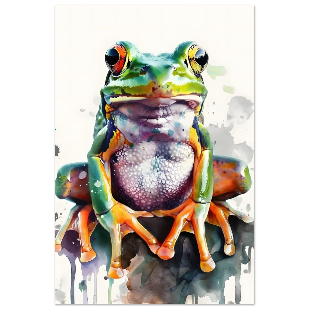 Vivid Leap | Modern watercolor - inspired digital art - 40x60 cm / 16x24″ - Aluminum Print - 