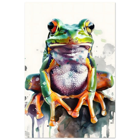 Vivid Leap | Modern watercolor - inspired digital art - 40x60 cm / 16x24″ - Aluminum Print - 
