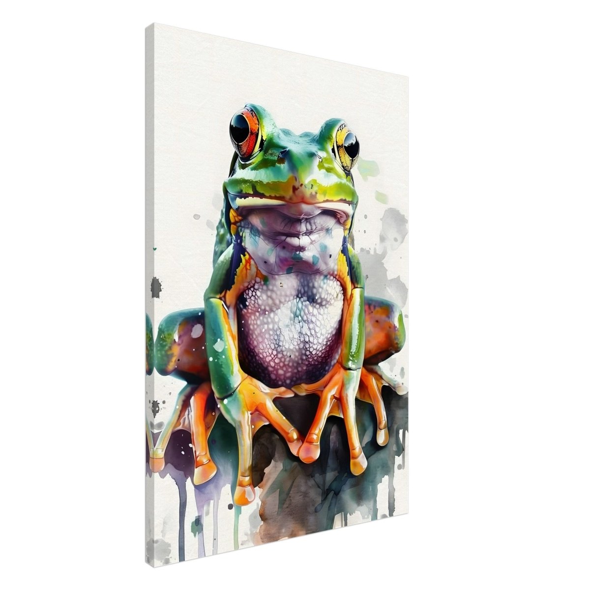 Vivid Leap | Modern watercolor - inspired digital art - 60x90 cm / 24x36″ - Canvas - 
