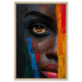 "Vivid Reflections" – Contemporary Abstract Portrait Art | Wall art Print - Framed Canvas - 60x90 cm / 24x36″ - Wood frame