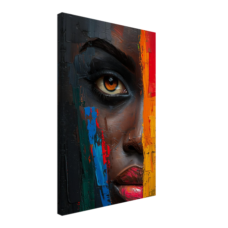 "Vivid Reflections" – Contemporary Abstract Portrait Art | Wall art Print - Canvas - 40x60 cm / 16x24″ - 