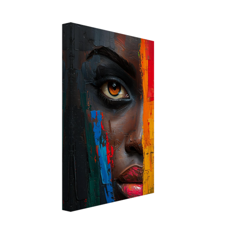 "Vivid Reflections" – Contemporary Abstract Portrait Art | Wall art Print - Canvas - 20x30 cm / 8x12″ - 