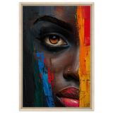 "Vivid Reflections" – Contemporary Abstract Portrait Art | Wall art Print - Framed Canvas - 50x75 cm / 20x30″ - Wood frame