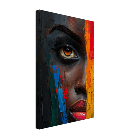 "Vivid Reflections" – Contemporary Abstract Portrait Art | Wall art Print - Canvas - 30x45 cm / 12x18″ - 