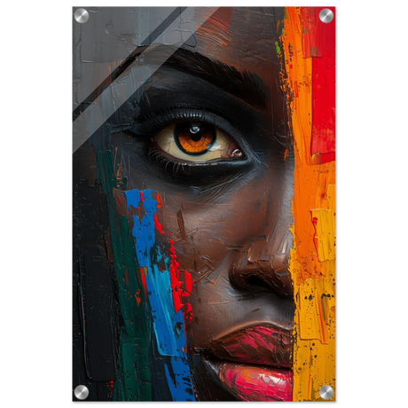 "Vivid Reflections" – Contemporary Abstract Portrait Art | Wall art Print - Acrylic Print - 40x60 cm / 16x24″ - 