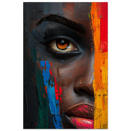 "Vivid Reflections" – Contemporary Abstract Portrait Art | Wall art Print - Fine Art Poster - 30x45 cm / 12x18″ - 