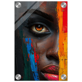 "Vivid Reflections" – Contemporary Abstract Portrait Art | Wall art Print - Acrylic Print - 20x30 cm / 8x12″ - 