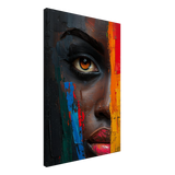 "Vivid Reflections" – Contemporary Abstract Portrait Art | Wall art Print - Canvas - 50x75 cm / 20x30″ - 