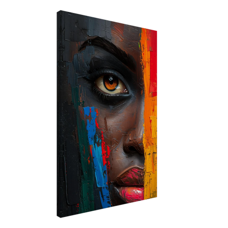 "Vivid Reflections" – Contemporary Abstract Portrait Art | Wall art Print - Canvas - 50x75 cm / 20x30″ - 