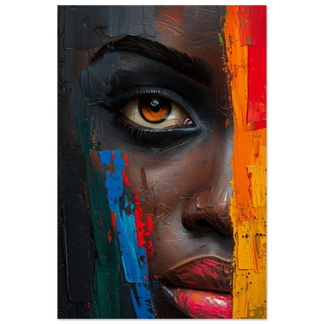 "Vivid Reflections" – Contemporary Abstract Portrait Art | Wall art Print - Fine Art Poster - 60x90 cm / 24x36″ - 