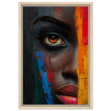 "Vivid Reflections" – Contemporary Abstract Portrait Art | Wall art Print - Framed Canvas - 40x60 cm / 16x24″ - Wood frame