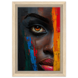 "Vivid Reflections" – Contemporary Abstract Portrait Art | Wall art Print - Framed Canvas - 20x30 cm / 8x12″ - Wood frame