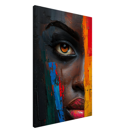 "Vivid Reflections" – Contemporary Abstract Portrait Art | Wall art Print - Canvas - 60x90 cm / 24x36″ - 