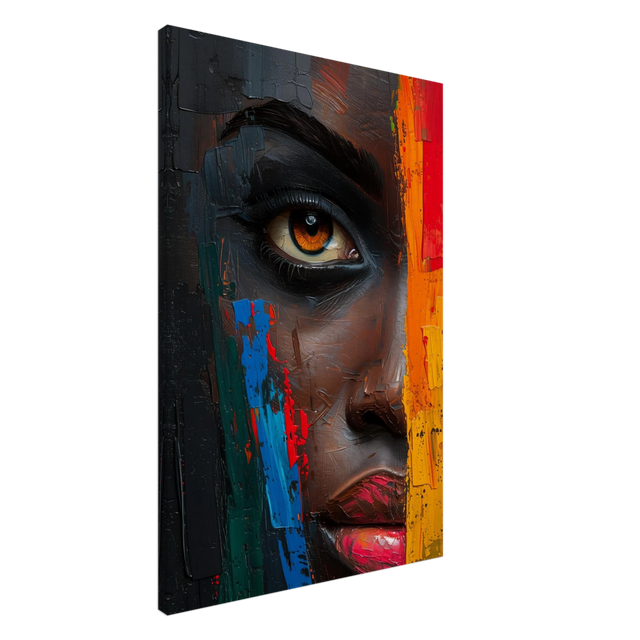 "Vivid Reflections" – Contemporary Abstract Portrait Art | Wall art Print - Canvas - 60x90 cm / 24x36″ - 