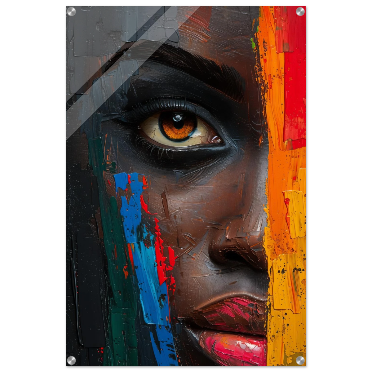 "Vivid Reflections" – Contemporary Abstract Portrait Art | Wall art Print - Acrylic Print - 60x90 cm / 24x36″ - 