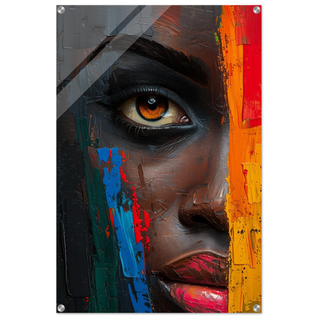"Vivid Reflections" – Contemporary Abstract Portrait Art | Wall art Print - Acrylic Print - 60x90 cm / 24x36″ - 