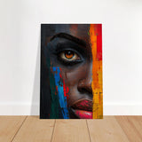 "Vivid Reflections" – Contemporary Abstract Portrait Art | Wall art Print - Brushed Aluminum Print - 30x45 cm / 12x18″ - 