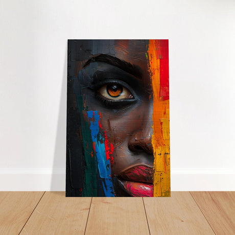 "Vivid Reflections" – Contemporary Abstract Portrait Art | Wall art Print - Brushed Aluminum Print - 30x45 cm / 12x18″ - 