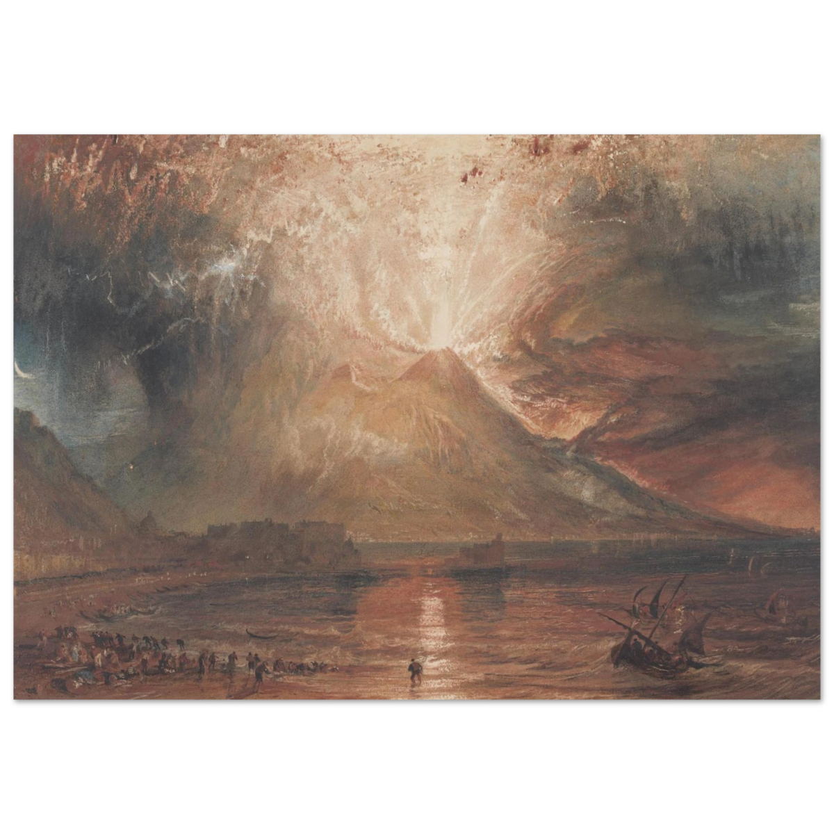 "Volcanic" – Romantic Eruption Wall Art Print Inspired by Vesuvius - Fine Art Poster - 70x100 cm / 28x40″ - 