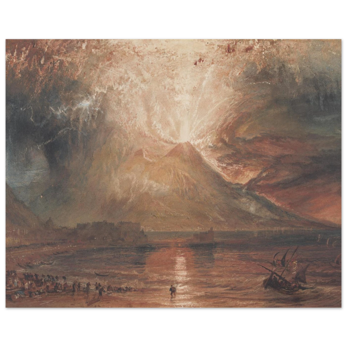 "Volcanic" – Romantic Eruption Wall Art Print Inspired by Vesuvius - Fine Art Poster - 40x50 cm / 16x20″ - 