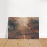 "Volcanic" – Romantic Eruption Wall Art Print Inspired by Vesuvius - Brushed Aluminum Print - 70x100 cm / 28x40″ - 