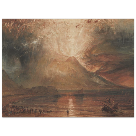 "Volcanic" – Romantic Eruption Wall Art Print Inspired by Vesuvius - Wood Prints - 30x40 cm / 12x16″ - 