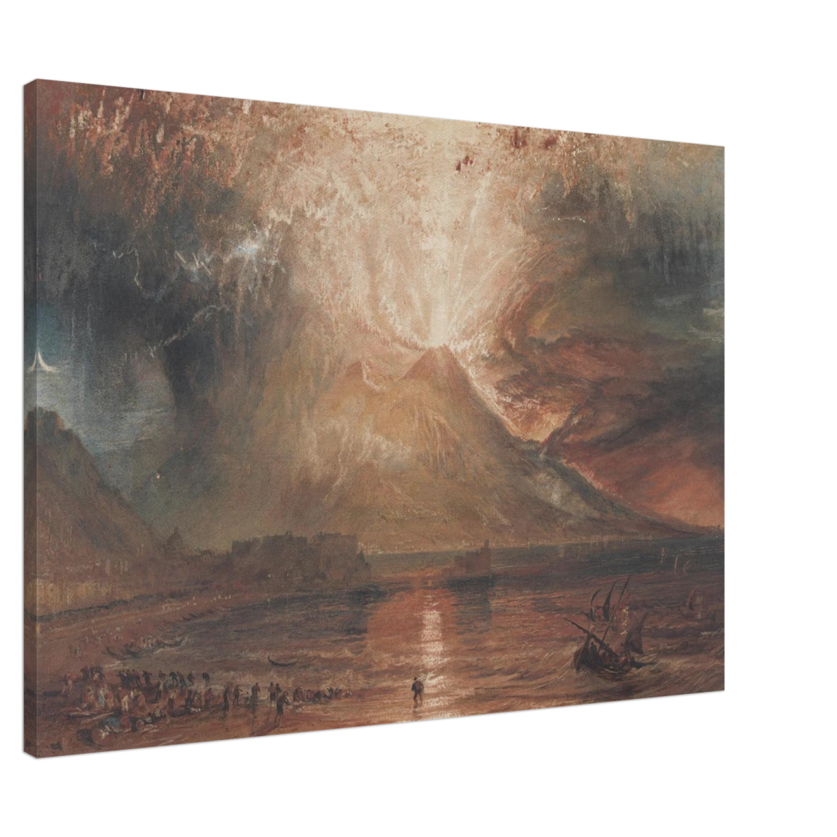 "Volcanic" – Romantic Eruption Wall Art Print Inspired by Vesuvius - Canvas - 70x100 cm / 28x40″ - 