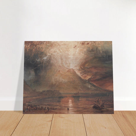 "Volcanic" – Romantic Eruption Wall Art Print Inspired by Vesuvius - Brushed Aluminum Print - 40x50 cm / 16x20″ - 